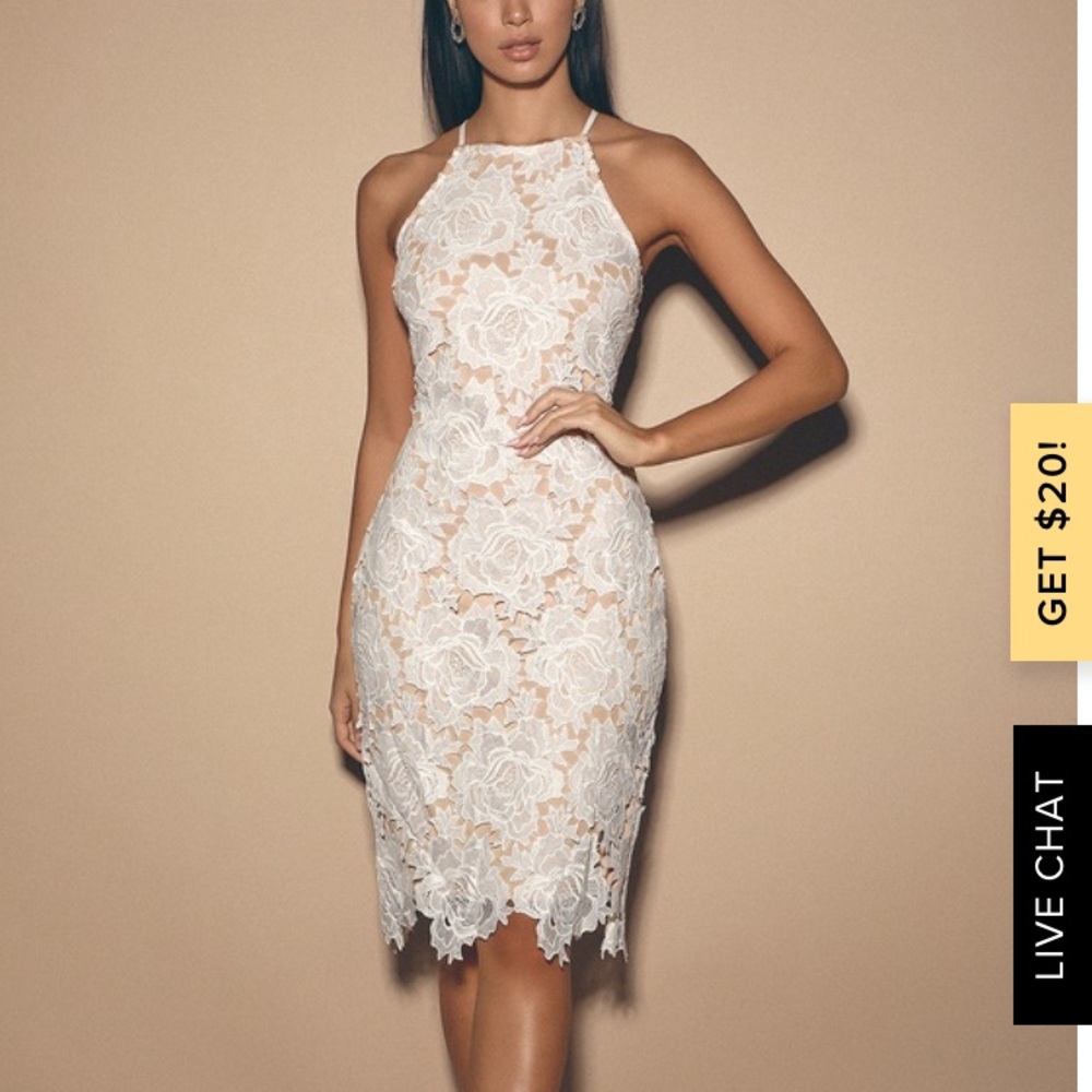 Lulus White Lace Dress